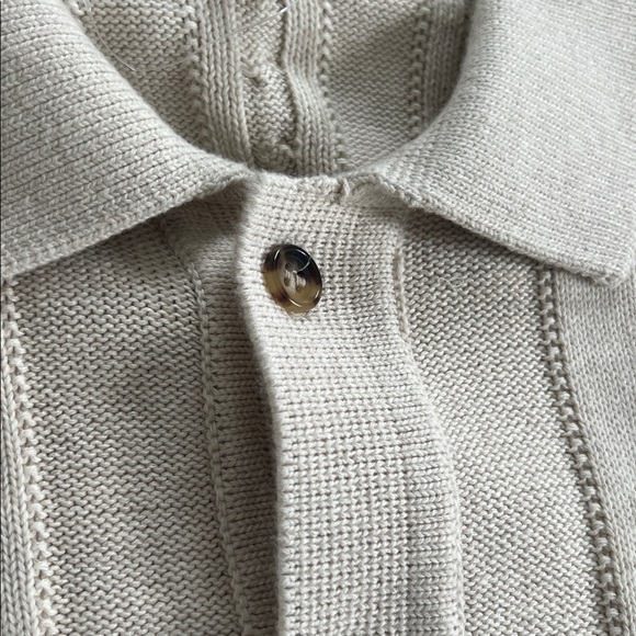 New J.Crew Cotton Cable Knit Short Sleeve Cardigan Polo Sweater . Size S - Picture 11 of 12